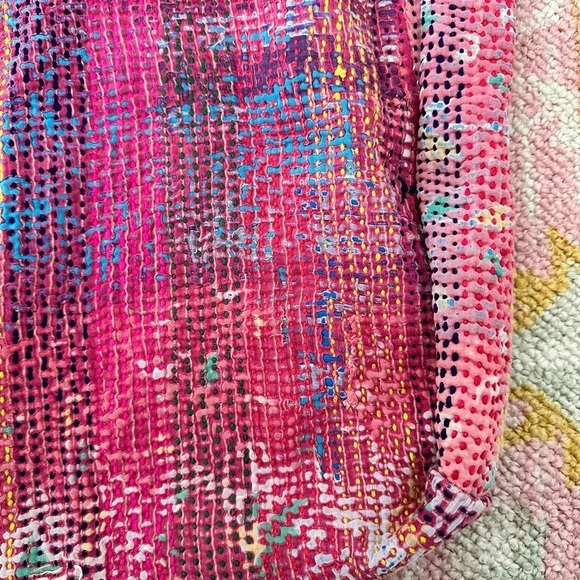 reversible vintage recycled sari tote - Picture 3 of 7